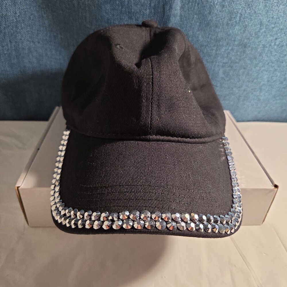 Black Rhinestone Trim Baseball Cap Peng Yuan - Picture 12 of 16